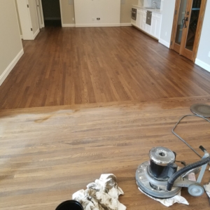 Buffing and Staining Hardwood Floors